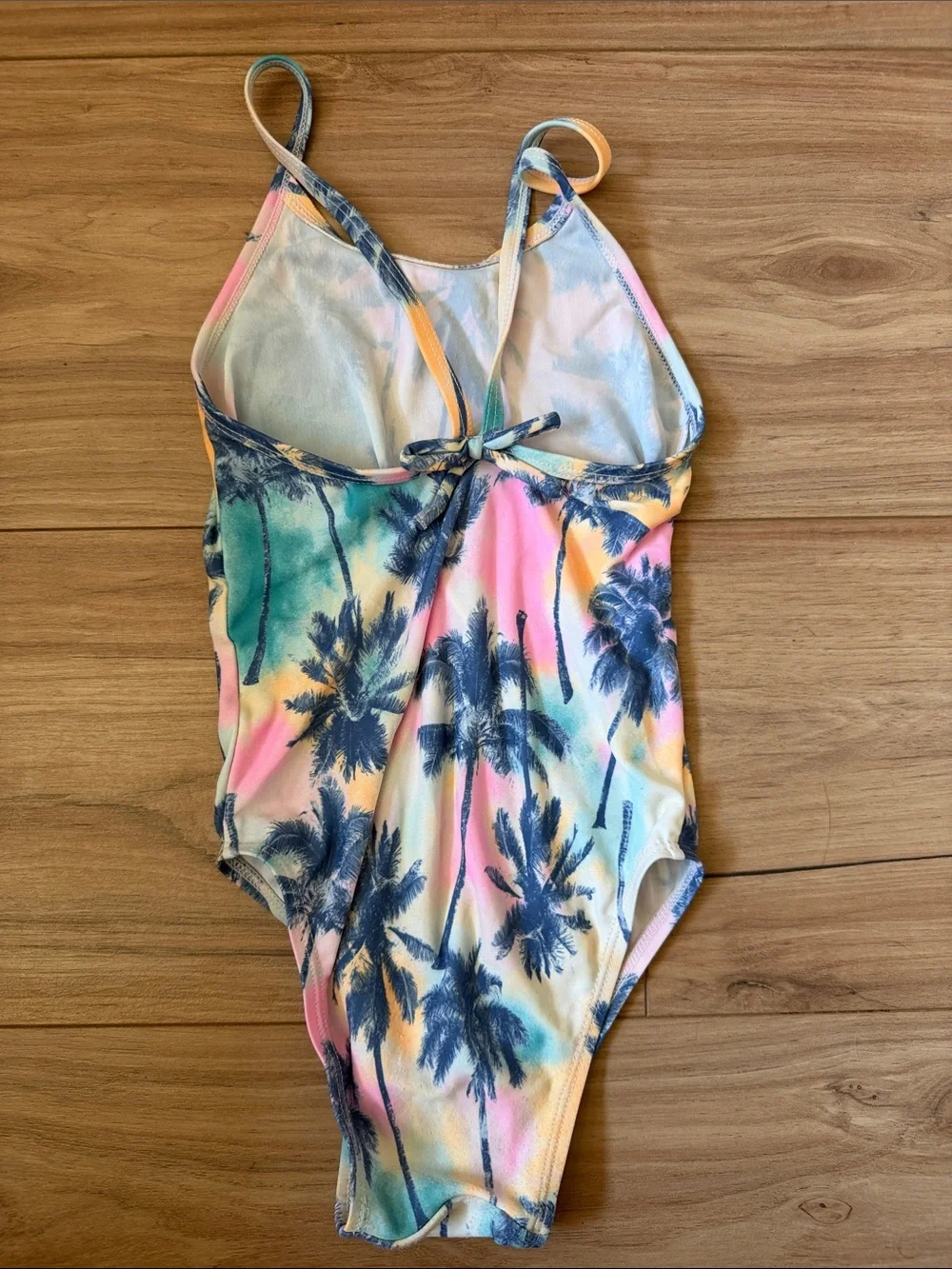 Old Navy Pastel Palm One-Piece Swimsuit in Blue, Pink, Yellow